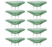 Hoppipola Supporto per piante di fragole con 3 piedi, supporto per piante in plastica per fragole, pomodori e peperoni, supporto per frutta a 45°, 5 pezzi, verde, per set di aiuole