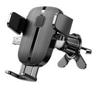 Hoppipola Supporto telescopico per auto, per bocchette di aerazione auto, per bloccaggio automatico, rotazione a 360°, con robusto gancio in metallo da 4,7 a 7,2 pollici (A)