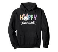 Hoppy Archivist Happy Easter Bunny Grafica Felpa con Cappuccio