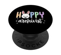 Hoppy Archivist Happy Easter Bunny Grafica PopSockets PopGrip Adesivo