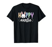 Hoppy Auntie Happy Easter Bunny Grafica Maglietta
