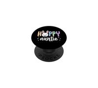 Hoppy Auntie Happy Easter Bunny Grafica PopSockets PopGrip Adesivo
