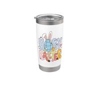 Hoppy Easter Bunny Egg Hunt Spring Holiday Humor Bicchiere termico in acciaio inox doppia parete