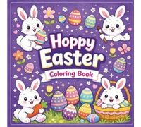 Hoppy Easter Coloring Book: A Mini Bold & Easy Easter Scenery Coloring Book