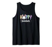 Hoppy Teacher Happy Easter Bunny Grafica Canotta