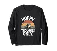 Hoppy Thoughts Only Cute Frog Pun Spring Happy Maglia a Manica