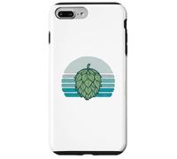 Hops Lover Vintage Beer Graphic Dark Sunset Hop Illustration Custodia per iPhone 7 Plus/8 Plus