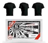 HOPS Vittoria, tintura per tessuti, lavabile in lavatrice (59 colori), colore per tessuti, colori per tessuti, lavabile in lavatrice, tintura per indumenti (30 nero, confezione da 2)