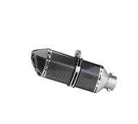 HOPSXE Tubo Scarico Universale Moto 51mm 570mm per BMW S1000RR Accessori Acciaio Inossidabile Sostituzione Modificata Adattatore(Type-E 300MM)