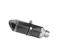 HOPSXE Tubo Scarico Universale Moto 51mm 570mm per BMW S1000RR Accessori Acciaio Inossidabile Sostituzione Modificata Adattatore(Type-F 370MM)