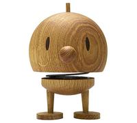 Hoptimist Bumble - Decorazione in legno con statuetta oscillante e portafortuna in legno, decorazione per soggiorno, ufficio e scrivania, 7,5 x 8,5 x 10,7 cm, media quercia