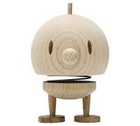 Hoptimist Decorazione Figura Bumble M Raw Oak, Figura Wiggle, Legno di quercia, Marrone chiaro 10,8 cm