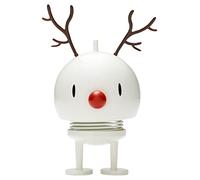 Hoptimist Statuetta di renna natalizia in design scandinavo, colore bianco, misura media