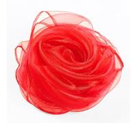 Hopton 10 panni da giocoliere, in chiffon per danza, 60 x 60 cm, colore rosso, salviette colorate per l'asilo, per lo spettacolo dei bambini, sensoriale, giocoleria danza (rosso)
