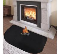 Hopton Tappeti per caminetti, 100 x 60 cm, in fibra di vetro, resistenti al fuoco, per interni ed esterni, per proteggere la griglia del fuoco dalle scintille
