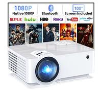 HOPVISION Proiettore, Nativo 1080P Proiettore 4K Mini Proiettore 9500 Lumens Multimedia Home Cinema Bluetooth 5.1 con schermo da 100" compatibile con HDMI, USB, AV, Smartphone, Computer portatile