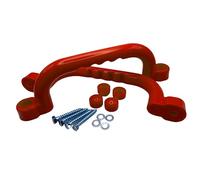 HOQ 1 paio di maniglie Premium - 2 maniglie in plastica di alta qualità - Corrimano 240 x 75 mm - per palafetti, letti a soppalco, casette e torri da gioco - rosso