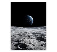 HOQIU Quadri Bianco E Nero, quadri in tela Pittura di paesaggio oltre la terra per soggiorno, camera da letto e bagno(bianco e nero)-40x60cm Non incorniciato
