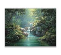 HOQIU Quadri Paesaggio Su Tela Montagne e boschi sotto le stelle quadro su tela, bagno, soggiorno, decorazione da parete per camera da letto(porpora)-80x120cm Non incorniciato