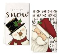 Hoqque Decorazioni Natalizie Strofinacci Cucina Set 40×60 Asciugamani Addobbi Natalizi per la Casa Canovacci Christmas Decorations Natale Accessori Tavola Decori Regali Natalizia Decorazione