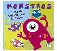 Hora de Colorir com adesivos: Monstros