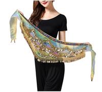 HorBous Belly Dance Hip Scarf Cintura con Cintura di Danza del Ventre con 300 Monete