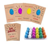 Horching Egg Toy - 24pcs Crescono in acqua Uova di Dinosauri - Scoppiamento Uovo Crescono in una crepa d'acqua con un colore assortito, regali di giocattoli di San Valentino Favor