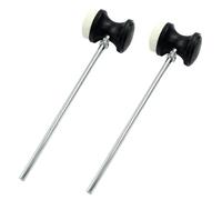 Hordion 2 battenti per grancassa a doppio lato, battitore per grancassa, manico in acciaio inox, con testa in feltro, accessori per strumenti a percussione