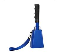 Hordolry Campanacci in metallo da 25,4 cm con manico, 1 campanella con cinturino da polso per eventi sportivi, partite di calcio, feste, concerti, lauree, fattoria, ranch, blu