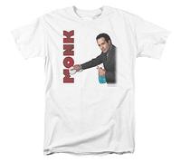 HOREB Monk t-Shirt American Comedy Drama TV Detective Adrian Monk Graphic White S