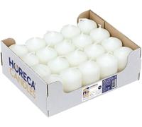 Horeca Candles - Candele a Colonna Avorio - Ø 4 x 7 cm - Set da 20 Candele Decorative - Lunga Durata 12 Ore - Cero Inodore - Cera di Paraffina