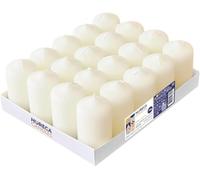 Horeca Candles - Candele a Colonna Avorio - Ø 4 x 7 cm - Set da 80 Candele Decorative - Lunga Durata 12 Ore - Cero Inodore - Cera di Paraffina
