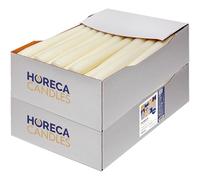 Horeca Candles Candele coniche avorio - 25,4 cm (altezza) - Set di 100 candele non profumate - 7,5 ore di combustione - senza fumo, antigoccia