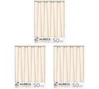 Horeca Candles Candele coniche avorio - 25,4 cm (altezza) - Set di 150 candele non profumate - 7,5 ore di combustione - senza fumo, antigoccia