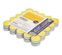 Horeca Candles - Candele Tealight alla Citronella - Set da 50 Candele Profumate - Durata di Combustione 4 Ore - Lumini da Esterno, Balcone, Picnic, Campeggio