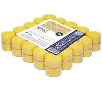 Horeca Candles - Candele Tealight alla Citronella Trasparenti - Durata 8 Ore - Set da 50 Candele Profumate - Lumini da Esterno, Balcone, Picnic, Campeggio