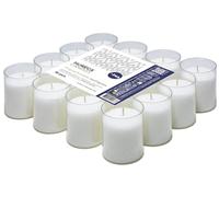 Horeca Candles - Candele Tealight Bianche - Set da 16 Candeline Non Profumate - Lunga Durata di 24 Ore - Cera - Lumini per Matrimonio, Decorazione, Gastronomia