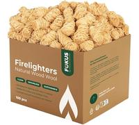 Horeca Candles - Riccioli Accendifuoco Ecologico - Confezione da 1000 Accendi Fuoco in Legna Arricchiti con Cera - Accensione Sicura, Pulita e Naturale per Carbonella, Barbecue, Camino, Stufa