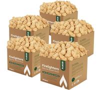 HORECA CANDLES Riccioli Accendifuoco Ecologico - Confezione da 500 Accendi Fuoco in Legna Arricchiti con Cera - Accensione Sicura, Pulita e Naturale per Carbonella, Barbecue, Camino, Stufa