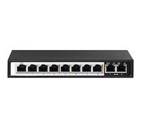 Hored AI1010G - Smart Switch Poe Gigabit a 10 Porte, 8 Porte Poe, 802.3af, 802.3at, 48 V, 96 W, Trasmissione Fino a 250 Metri, funzioni Smart