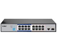 Hored AI6016 - Smart Switch Poe a 18 Porte, 16 Porte Poe, 1 Porta SFP, 802.3af, 802.3at, 48 V, 150 W, Trasmissione Fino a 250 Metri, funzioni Smart