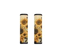 Horeset Confezione da 2 coperture per maniglie del frigorifero con stampa vintage di girasoli, guanti protettivi antiscivolo per lavastoviglie, frigorifero, fornello