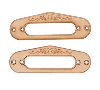 Horett 2PCS Pickup Mounting Ring Natural Maple Hard Decorative Single Coil Pickup Surround Plate Guitar Country Rock Blues Classic Rock Natural Maple