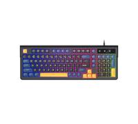 Horett 98-Key Wired Mechanical Keyboard with Three-Color Keycaps RGB Backlit Portable for Gaming Office (Nera)