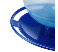 Horett Abbeveratoio Uccelli Selvatici mangiatoia Acqua Uccelli da Esterno distributore Acqua per a Goccia Trasparente capacità 1 QT con posatoio Circolare per Giardino