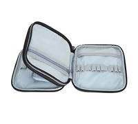 Horett Borsa Portaoggetti per Uncinetti Tessuto Oxford 600D a 2 Strati | Organizer per Ferri da Maglia, Tessuto Impermeabile, Chiusura con Zip, Adatto Alla Maggior Parte dei Ganci, Apertura