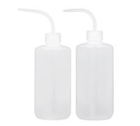 Horett Bottiglia di Lavaggio 2 Pezzi 500ml Bottiglia di Sapone Verde in Plastica Spremere Strumento Pulizia con Ugello Curvo per Tatuaggi, Salute, Bellezza