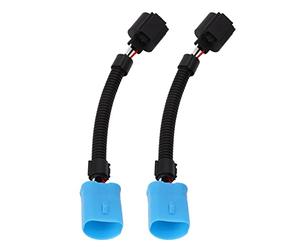 Horett Cablaggio Conversione Faro da 9007 a H13 in 2 Pezzi | Adattatore per Lampada Frontale, ABS, Nucleo in Filo Resistente Al Calore, Plug and Play, da 9007 HB5 Maschio a H13 9008
