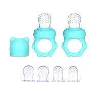 Horett CIUCCIETTI alla Frutta per LA DENTIZIONE del Bambino Combo per LA Crescita della Salute E Sollievo dal DISAGIO varietà di 3 Taglie (Verde)