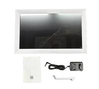 Horett Cornice Foto Digitale Smart da 15,6 Pollici Wireless-Fidelity con Schermo TFT Touchscreen per Condivisione Programmi Intelligenti - Ideale per Casa Ufficio Bianco (Spina europea)